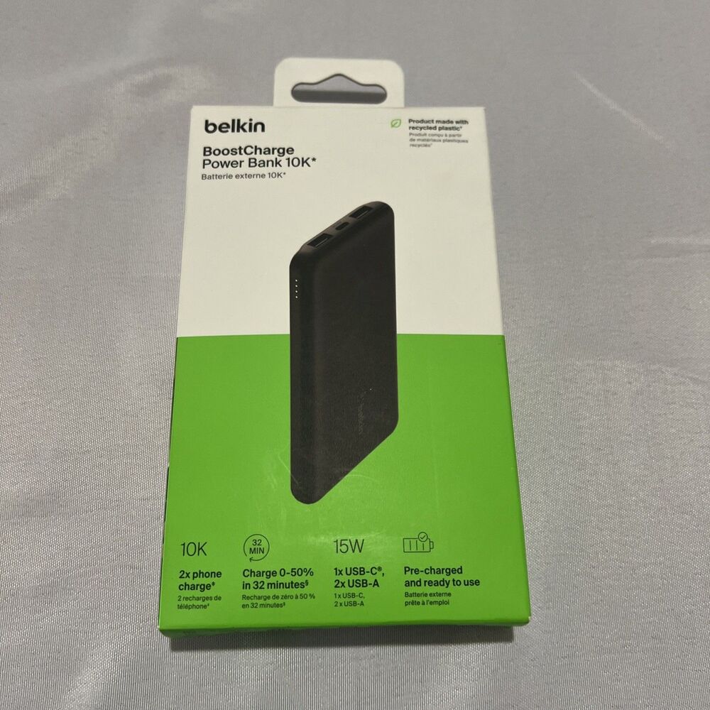 Belkin BoostCharge USB-C Portable Charger 10K Power Bank